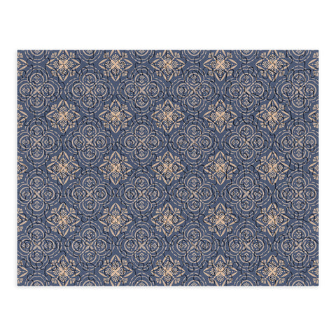 Pimlada Phuapradit Floral Tiles 9 Cyan Blue Puzzle