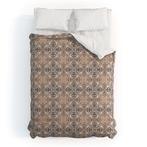 Pimlada Phuapradit Lace Tiles Beige and Brown Comforter