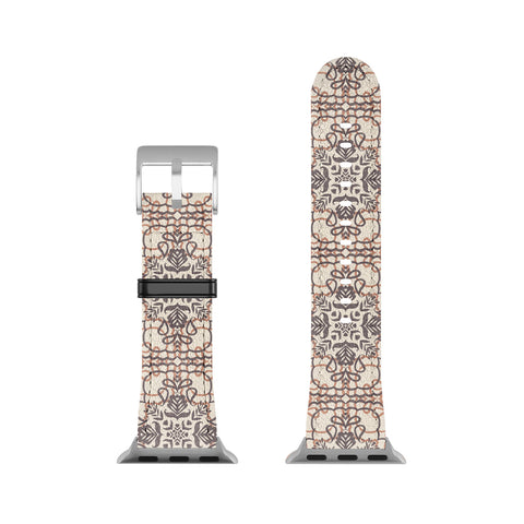 Pimlada Phuapradit Lace Tiles Beige and Brown Apple Watch Band