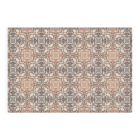 Pimlada Phuapradit Lace Tiles Beige and Brown Outdoor Rug