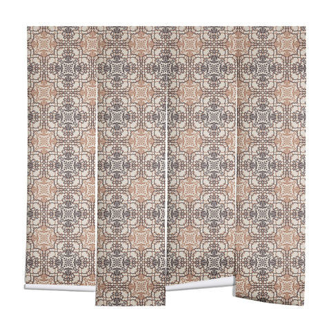 Pimlada Phuapradit Lace Tiles Beige and Brown Wall Mural