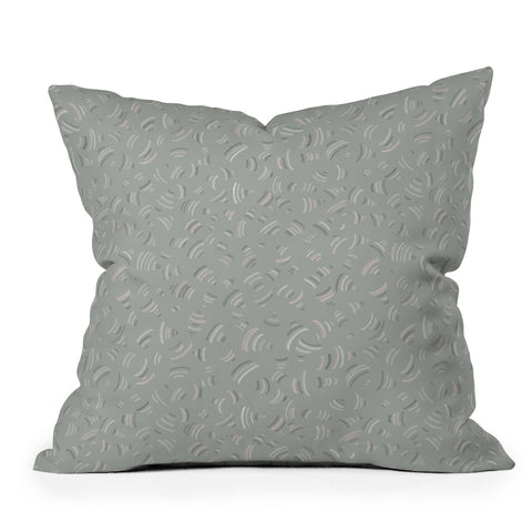 Pimlada Phuapradit Sprinkle gray Outdoor Throw Pillow