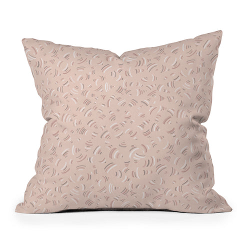 Pimlada Phuapradit Sprinkle pink Outdoor Throw Pillow