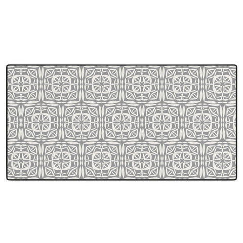 Pimlada Phuapradit Square lace Ivory grey Desk Mat
