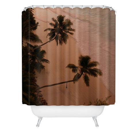 Pita Studios Seychelles Palm Sunset Shower Curtain