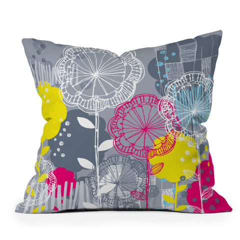 Rachael Taylor Electric Stems Outdoor Throw Pillow
