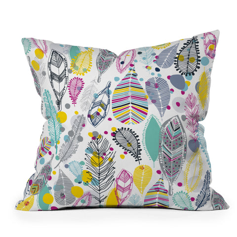 Rachael Taylor Feather Trail Outdoor Throw Pillow