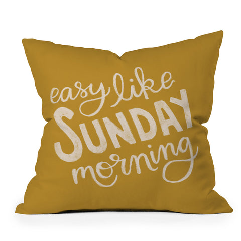 Rachel Szo Easy Like Sunday Morning Outdoor Throw Pillow