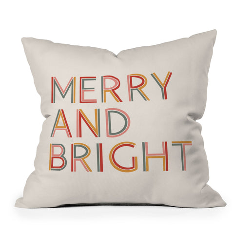 Rachel Szo Merry and Bright Light Outdoor Throw Pillow