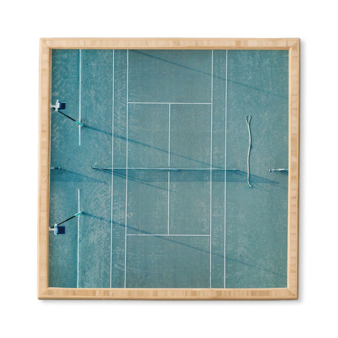 raisazwart Blue tennis court at sunrise Framed Wall Art