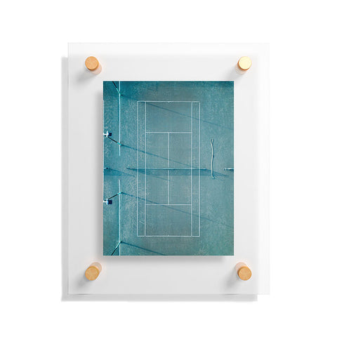 raisazwart Blue tennis court at sunrise Floating Acrylic Print