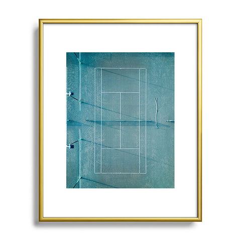 raisazwart Blue tennis court at sunrise Metal Framed Art Print