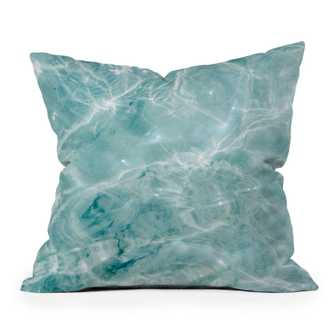 raisazwart Clear blue water Colorful ocean Outdoor Throw Pillow