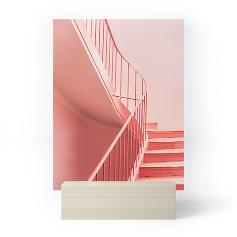 raisazwart Pink Pastel colored stairs Mini Art Print