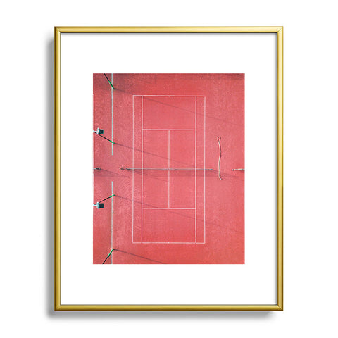 raisazwart Pink tennis court at sunrise Metal Framed Art Print