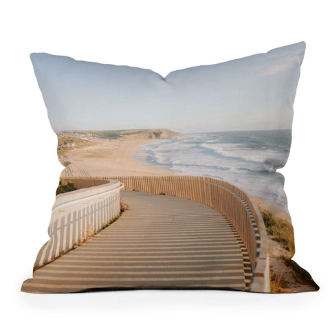 raisazwart Praia Azul Summer vibes Portugal Outdoor Throw Pillow