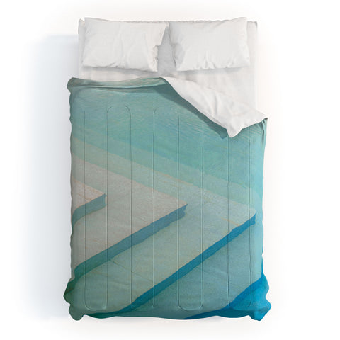 raisazwart Shades of blue Mexico pool Comforter