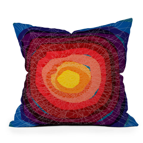 Raven Jumpo Tie Die Madness Outdoor Throw Pillow