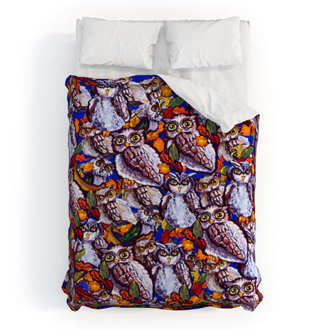 Renie Britenbucher Owls Multi Duvet Cover