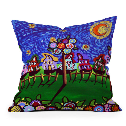 Renie Britenbucher Van Gogh Sky Outdoor Throw Pillow