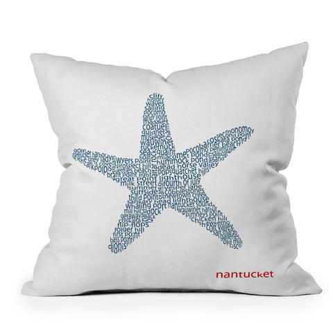 Restudio Designs Nantucket Starfish Outdoor Throw Pillow