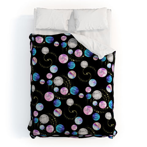 retrografika Outer Space Planets Galaxies Comforter