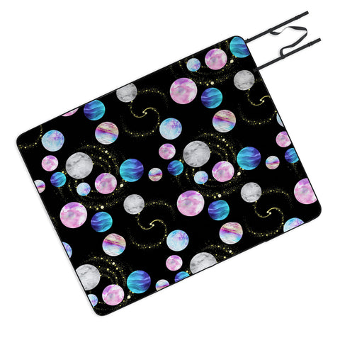 retrografika Outer Space Planets Galaxies Picnic Blanket