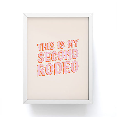 retrografika This is My Second Rodeo pink Framed Mini Art Print