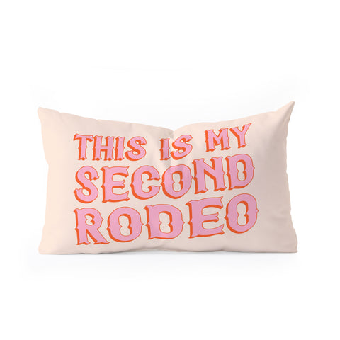 retrografika This is My Second Rodeo pink Oblong Throw Pillow