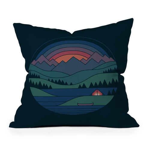 Rick Crane The Lake At Twilight Outdoor Throw Pillow