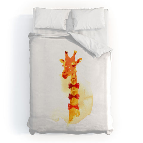 Robert Farkas Elegant Giraffe Duvet Cover