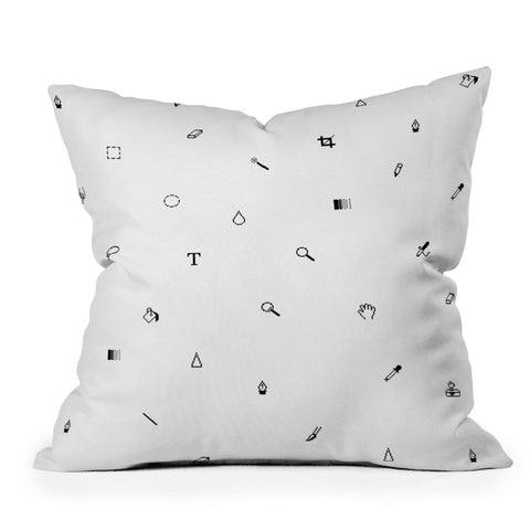 Robert Farkas Pixel Pattern Outdoor Throw Pillow