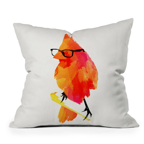 Robert Farkas Punk Bird Outdoor Throw Pillow