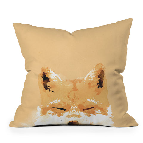 Robert Farkas Smiling fox Outdoor Throw Pillow