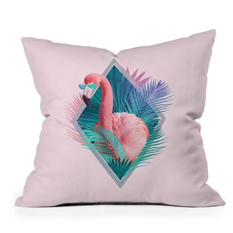 Robert Farkas The Flamingo from Vegas Outdoor Throw Pillow