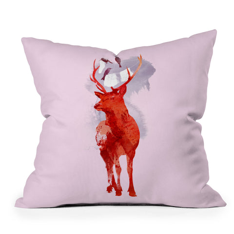 Robert Farkas Useless Deer Outdoor Throw Pillow