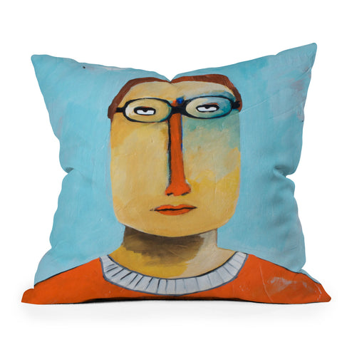 Robin Faye Gates Untitled Man Outdoor Throw Pillow