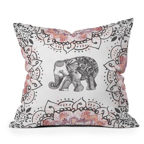 RosebudStudio Pretty Little Elephant Outdoor Throw Pillow
