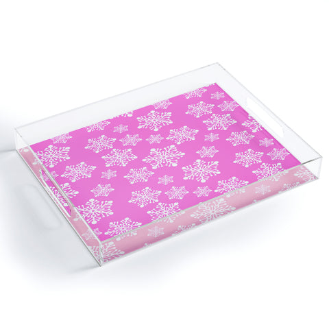 RosebudStudio Snowflakes season Acrylic Tray
