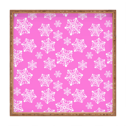 RosebudStudio Snowflakes season Square Tray