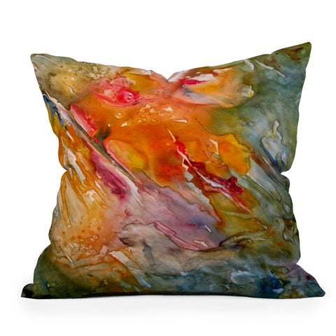 Rosie Brown Abstract 3 Outdoor Throw Pillow