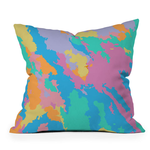 Rosie Brown Art Map Outdoor Throw Pillow