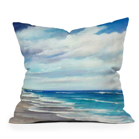 Rosie Brown Beach 1 Outdoor Throw Pillow