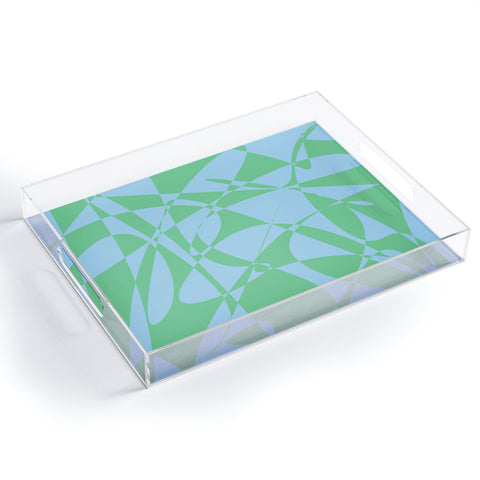 Rosie Brown Blue Doodle Acrylic Tray