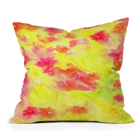 Rosie Brown Bougenvilia Outdoor Throw Pillow