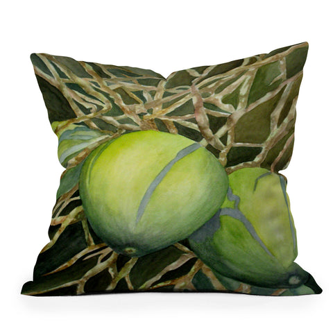 Rosie Brown Coconuts Cuddling Outdoor Throw Pillow
