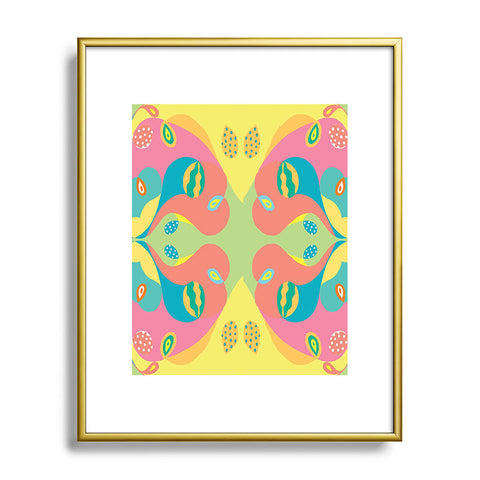 Rosie Brown Color Symmetry Metal Framed Art Print