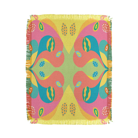 Rosie Brown Color Symmetry Throw Blanket