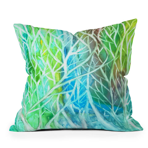 Rosie Brown Coral View Outdoor Throw Pillow