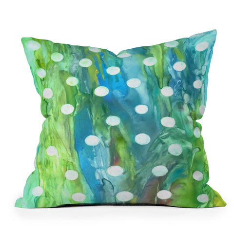 Rosie Brown Dots And Dots Outdoor Throw Pillow